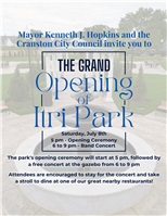 Mayor Hopkins Announces Grand Opening of Itri Park